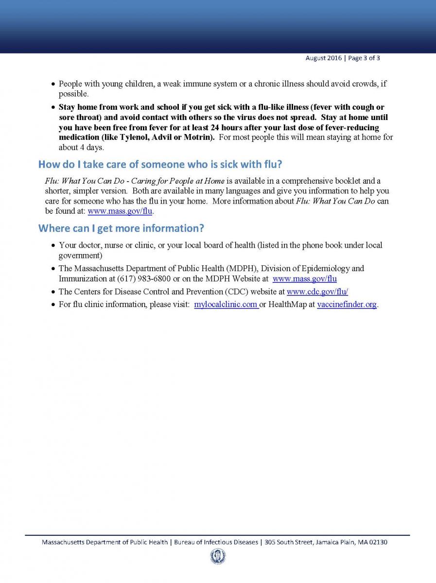 Flu Fact Sheet 3
