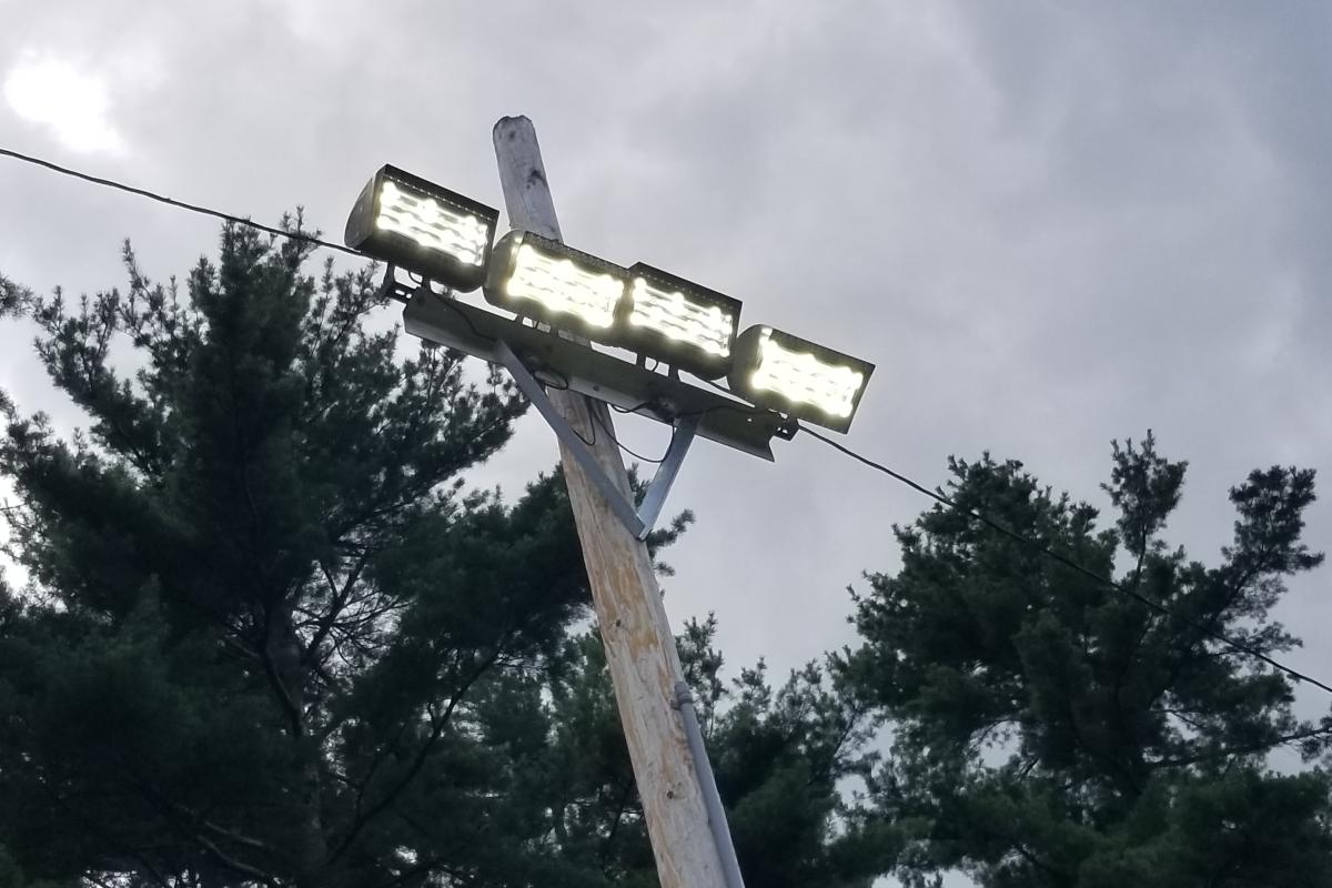 New LED Field Lights at the Town Hall Field