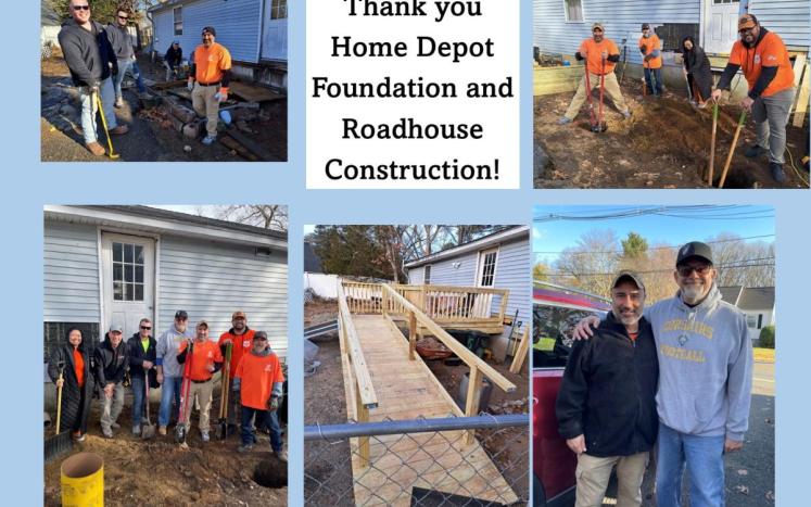 Photos of ramp construction progress