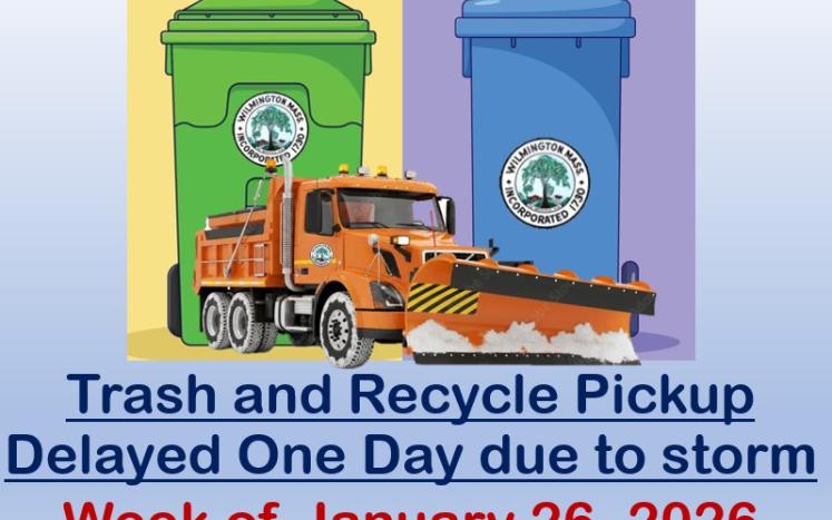 Trash and Recycling will be delayed one day due to storm